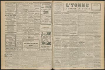 3 vues - L\'Yonne et le Rappel de l\'Yonne, organe démocratique du département, n° 265, vendredi 18 novembre 1927 (ouvre la visionneuse)