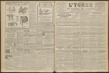 3 vues - L\'Yonne et le Rappel de l\'Yonne, organe démocratique du département, n° 270, jeudi 24 novembre 1927 (ouvre la visionneuse)