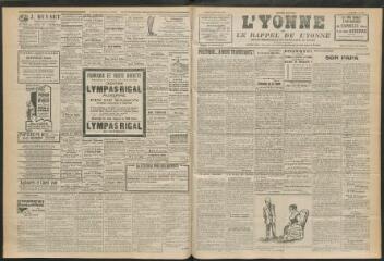 3 vues - L\'Yonne et le Rappel de l\'Yonne, organe démocratique du département, n° 284, samedi 10 décembre 1927 (ouvre la visionneuse)