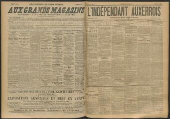 3 vues - L\'Indépendant auxerrois, n° 40, mardi 7 avril 1891 (ouvre la visionneuse)