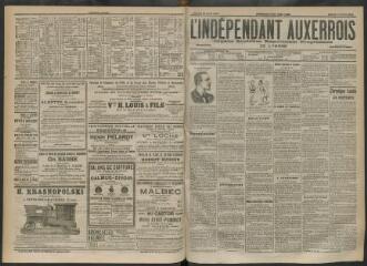 3 vues - L\'Indépendant auxerrois : organe quotidien républicain progressiste de l\'Yonne, n° 86, samedi 12 avril 1902 (ouvre la visionneuse)