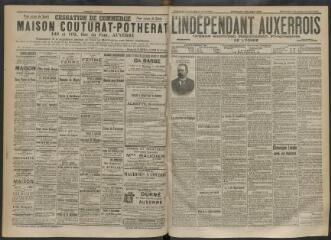 3 vues - L\'Indépendant auxerrois : organe quotidien républicain progressiste de l\'Yonne, n° 87, dimanche 13 avril et lundi 14 avril 1902 (ouvre la visionneuse)