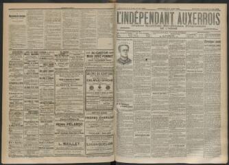 3 vues - L\'Indépendant auxerrois : organe quotidien républicain progressiste de l\'Yonne, n° 151, dimanche 29 juin et lundi 30 juin 1902 (ouvre la visionneuse)