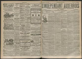 3 vues - L\'Indépendant auxerrois : organe quotidien républicain progressiste de l\'Yonne, n° 159, mercredi 9 juillet 1902 (ouvre la visionneuse)