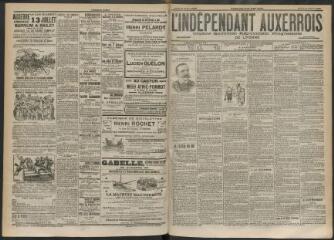 3 vues - L\'Indépendant auxerrois : organe quotidien républicain progressiste de l\'Yonne, n° 160, jeudi 10 juillet 1902 (ouvre la visionneuse)