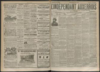 3 vues - L\'Indépendant auxerrois : organe quotidien républicain progressiste de l\'Yonne, n° 161, vendredi 11 juillet 1902 (ouvre la visionneuse)