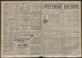 3 vues - L\'Indépendant auxerrois : organe quotidien républicain progressiste de l\'Yonne, n° 168, dimanche 20 juillet et lundi 21 juillet 1902 (ouvre la visionneuse)