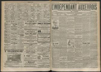 3 vues - L\'Indépendant auxerrois : organe quotidien républicain progressiste de l\'Yonne, n° 179, samedi 2 août 1902 (ouvre la visionneuse)