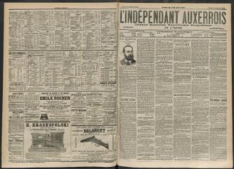 3 vues - L\'Indépendant auxerrois : organe quotidien républicain progressiste de l\'Yonne, n° 229, jeudi 2 octobre 1902 (ouvre la visionneuse)