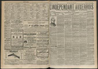 3 vues - L\'Indépendant auxerrois : organe quotidien républicain progressiste de l\'Yonne, n° 243, samedi 18 octobre 1902 (ouvre la visionneuse)