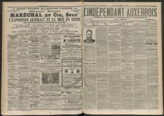 3 vues - L\'Indépendant auxerrois : organe quotidien républicain progressiste de l\'Yonne, n° 250, dimanche 26 octobre et lundi 27 octobre 1902 (ouvre la visionneuse)