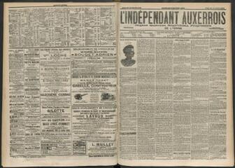 3 vues - L\'Indépendant auxerrois : organe quotidien républicain progressiste de l\'Yonne, n° 270, jeudi 20 novembre 1902 (ouvre la visionneuse)