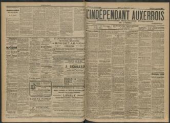 3 vues - L\'Indépendant auxerrois : organe quotidien républicain progressiste de l\'Yonne, n° 38, samedi 14 février 1903 (ouvre la visionneuse)