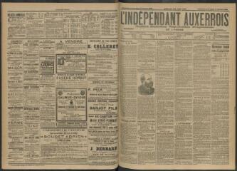 3 vues - L\'Indépendant auxerrois : organe quotidien républicain progressiste de l\'Yonne, n° 39, dimanche 15 février et lundi 16 février 1903 (ouvre la visionneuse)