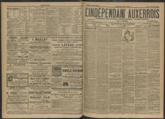 3 vues - L\'Indépendant auxerrois : organe quotidien républicain progressiste de l\'Yonne, n° 42, jeudi 19 février 1903 (ouvre la visionneuse)
