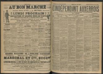 3 vues - L\'Indépendant auxerrois : organe quotidien républicain progressiste de l\'Yonne, n° 74, dimanche 29 mars et lundi 30 mars 1903 (ouvre la visionneuse)