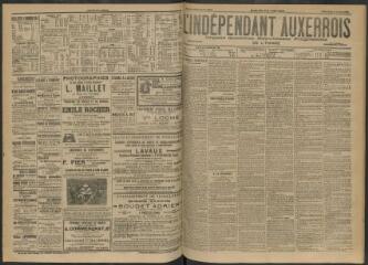 3 vues - L\'Indépendant auxerrois : organe quotidien républicain progressiste de l\'Yonne, n° 82, mercredi 8 avril 1903 (ouvre la visionneuse)