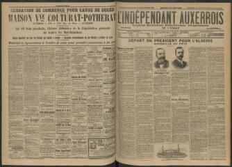 3 vues - L\'Indépendant auxerrois : organe quotidien républicain progressiste de l\'Yonne, n° 86, dimanche 12 avril, lundi 13 avril et mardi 14 avril 1903 (ouvre la visionneuse)