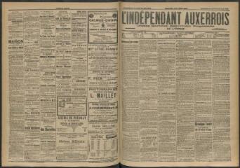 3 vues - L\'Indépendant auxerrois : organe quotidien républicain progressiste de l\'Yonne, n° 143, dimanche 21 juin et lundi 22 juin 1903 (ouvre la visionneuse)