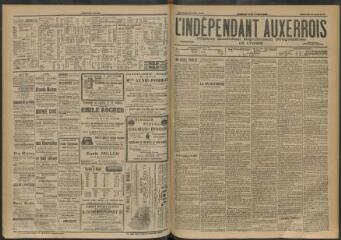 3 vues - L\'Indépendant auxerrois : organe quotidien républicain progressiste de l\'Yonne, n° 185, mercredi 12 août 1903 (ouvre la visionneuse)