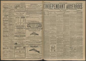 3 vues - L\'Indépendant auxerrois : organe quotidien républicain progressiste de l\'Yonne, n° 199, samedi 29 août 1903 (ouvre la visionneuse)