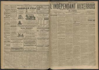 3 vues - L\'Indépendant auxerrois : organe républicain quotidien de l\'Yonne, n° 244, mercredi 21 octobre 1903 (ouvre la visionneuse)