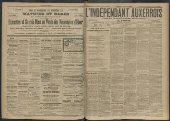 3 vues - L\'Indépendant auxerrois : organe républicain quotidien de l\'Yonne, n° 254, dimanche 1 novembre et lundi 2 novembre 1903 (ouvre la visionneuse)