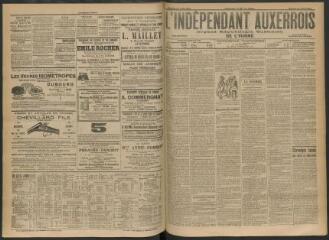 3 vues - L\'Indépendant auxerrois : organe républicain quotidien de l\'Yonne, n° 199, samedi 27 août 1904 (ouvre la visionneuse)