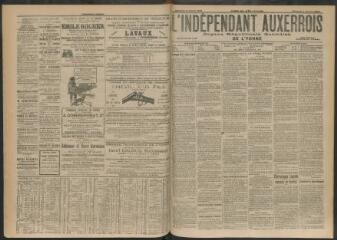 3 vues - L\'Indépendant auxerrois : organe républicain quotidien de l\'Yonne, n° 228, mercredi 4 octobre 1905 (ouvre la visionneuse)