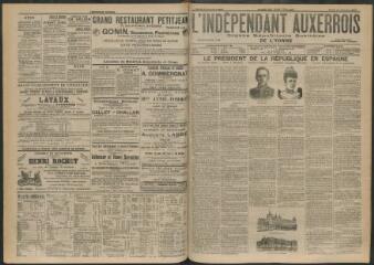 3 vues - L\'Indépendant auxerrois : organe républicain quotidien de l\'Yonne, n° 245, mardi 24 octobre 1905 (ouvre la visionneuse)