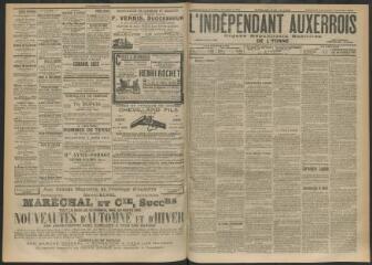 3 vues - L\'Indépendant auxerrois : organe républicain quotidien de l\'Yonne, n° 253, dimanche 4 novembre et lundi 5 novembre 1906 (ouvre la visionneuse)
