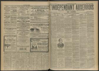 3 vues - L\'Indépendant auxerrois : organe républicain quotidien de l\'Yonne, n° 57, samedi 9 mars 1907 (ouvre la visionneuse)