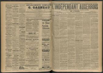 3 vues - L\'Indépendant auxerrois : organe républicain quotidien de l\'Yonne, n° 87, dimanche 14 avril et lundi 15 avril 1907 (ouvre la visionneuse)