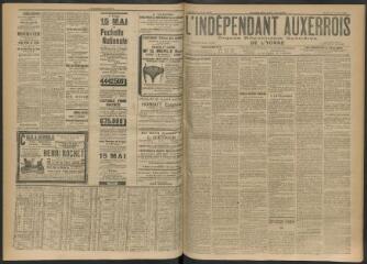 3 vues - L\'Indépendant auxerrois : organe républicain quotidien de l\'Yonne, n° 96, jeudi 25 avril 1907 (ouvre la visionneuse)
