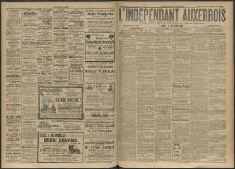 3 vues - L\'Indépendant auxerrois : organe républicain quotidien de l\'Yonne, n° 139, dimanche 14 juin et lundi 15 juin 1908 (ouvre la visionneuse)