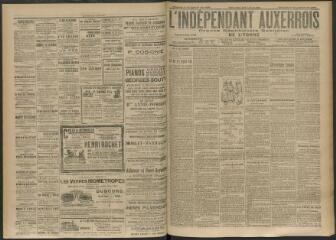3 vues - L\'Indépendant auxerrois : organe républicain quotidien de l\'Yonne, n° 145, dimanche 21 juin et lundi 22 juin 1908 (ouvre la visionneuse)