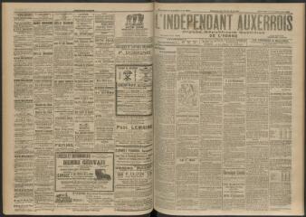 3 vues - L\'Indépendant auxerrois : organe républicain quotidien de l\'Yonne, n° 102, dimanche 1 mai 1910 et lundi 2 mai 1910 (ouvre la visionneuse)
