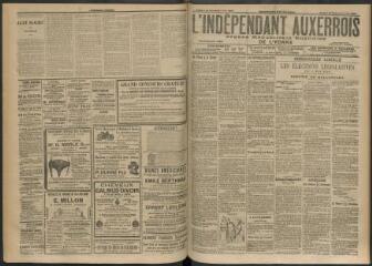 3 vues - L\'Indépendant auxerrois : organe républicain quotidien de l\'Yonne, n° 105, jeudi 5 mai et vendredi 6 mai 1910 (ouvre la visionneuse)