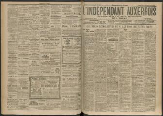 3 vues - L\'Indépendant auxerrois : organe républicain quotidien de l\'Yonne, n° 107, dimanche 8 mai 1910 et lundi 9 mai 1910 (ouvre la visionneuse)