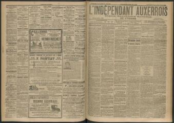 3 vues - L\'Indépendant auxerrois : organe républicain quotidien de l\'Yonne, n° 118, dimanche 22 mai 1910 et lundi 23 mai 1910 (ouvre la visionneuse)