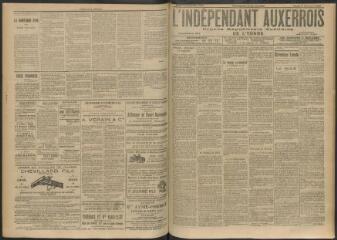 3 vues - L\'Indépendant auxerrois : organe républicain quotidien de l\'Yonne, n° 218, mardi 20 septembre 1910 (ouvre la visionneuse)