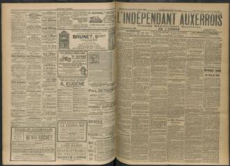 3 vues - L\'Indépendant auxerrois : organe républicain quotidien de l’Yonne, n° 165, dimanche 16 juillet et lundi 17 juillet 1911 (ouvre la visionneuse)