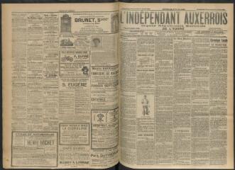 3 vues - L\'Indépendant auxerrois : organe républicain quotidien de l’Yonne, n° 177, dimanche 30 juillet et lundi 31 juillet 1911 (ouvre la visionneuse)