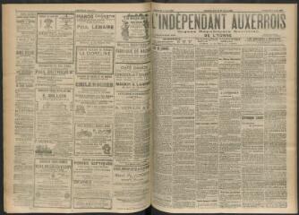 3 vues - L\'Indépendant auxerrois : organe républicain quotidien de l’Yonne, n° 186, vendredi 11 août 1911 (ouvre la visionneuse)