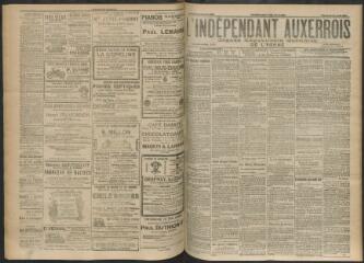 3 vues - L\'Indépendant auxerrois : organe républicain quotidien de l’Yonne, n° 191, vendredi 18 août 1911 (ouvre la visionneuse)