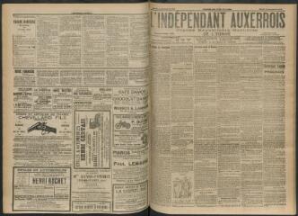 3 vues - L\'Indépendant auxerrois : organe républicain quotidien de l’Yonne, n° 206, mardi 5 septembre 1911 (ouvre la visionneuse)