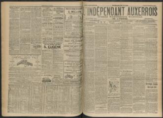 3 vues - L\'Indépendant auxerrois : organe républicain quotidien de l’Yonne, n° 220, jeudi 21 septembre 1911 (ouvre la visionneuse)