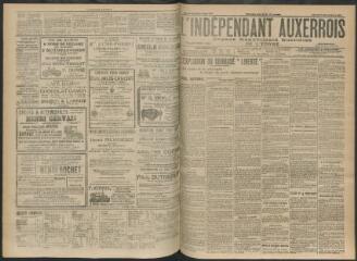 3 vues - L\'Indépendant auxerrois : organe républicain quotidien de l’Yonne, n° 224, mardi 26 septembre 1911 (ouvre la visionneuse)