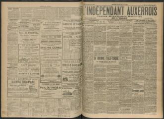 3 vues - L\'Indépendant auxerrois : organe républicain quotidien de l’Yonne, n° 230, mardi 3 octobre 1911 (ouvre la visionneuse)
