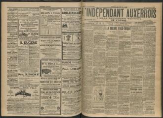 3 vues - L\'Indépendant auxerrois : organe républicain quotidien de l’Yonne, n° 232, jeudi 5 octobre 1911 (ouvre la visionneuse)